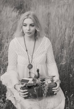 Concept of divination, predictions, energy and other magical scene at nature