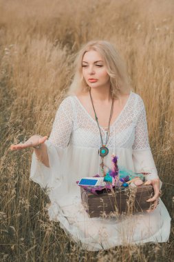 Concept of divination, predictions, energy and other magical scene at nature