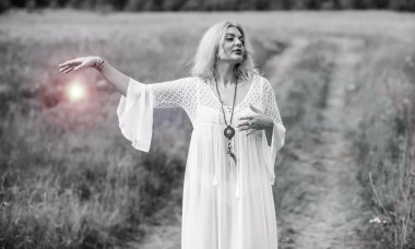Concept of divination, predictions, energy and other magical scene at nature