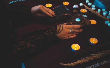 Magical attribute o modern witch, witchcraft concept. Spells and other rituals, wicca and pagan scene