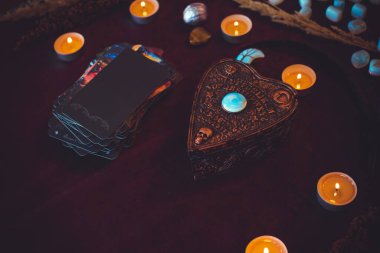 Magical attribute o modern witch, witchcraft concept. Spells and other rituals, wicca and pagan scene