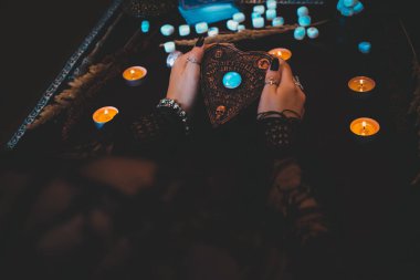 Magical attribute o modern witch, witchcraft concept. Spells and other rituals, wicca and pagan scene