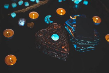 Magical attribute o modern witch, witchcraft concept. Spells and other rituals, wicca and pagan scene