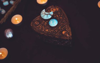 Magical attribute o modern witch, witchcraft concept. Spells and other rituals, wicca and pagan scene