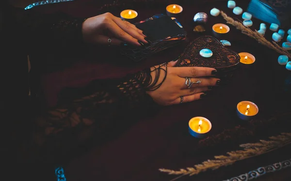 Magical Attribute Modern Witch Witchcraft Concept Spells Other Rituals Wicca — Fotografia de Stock