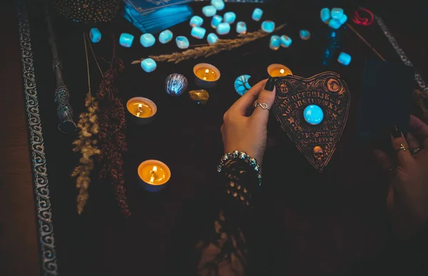 Magical Attribute Modern Witch Witchcraft Concept Spells Other Rituals Wicca — Stockfoto