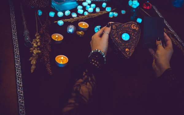 Волшебный Атрибут Современной Ведьмы Концепция Колдовства Заклинания Другие Ритуалы Викка — стоковое фото