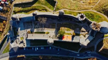 Kamianets-Podilskyi Kalesi 'nin hava görüntüsü.