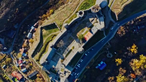 Luftaufnahme Der Burg Kamjanez Podilskyj — Stockvideo