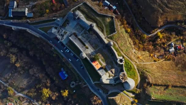 Kamianets Podilskyi城堡的空中景观 — 图库视频影像