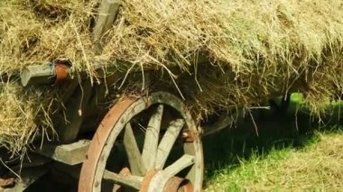 Samanlı eski bir araba..