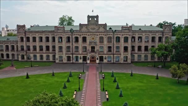 Letecký Záznam Hlavní Budovy Kyjevského Polytechnického Institutu — Stock video