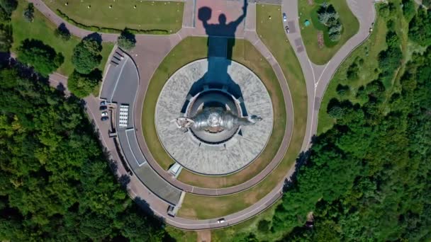 Rekaman Drone Udara Dari Monumen Tanah Air Batkivschina Maty — Stok Video