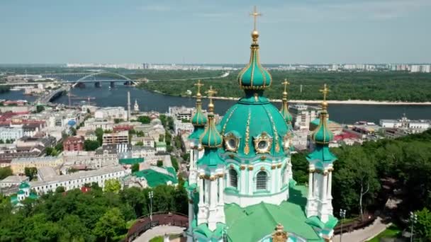 Vista Aérea Iglesia San Andrés Kiev Ucrania Videoclip