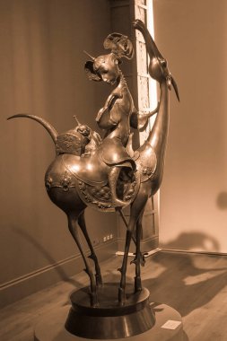 Dasha Namdakov 'un heykelleri. Viktor Bronstein 'in Irkutsk Galerisi. 19.01.2020 Rusya, Irkutsk