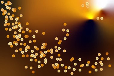 pek çok renkli çemberden parlak ve altın arkaplan