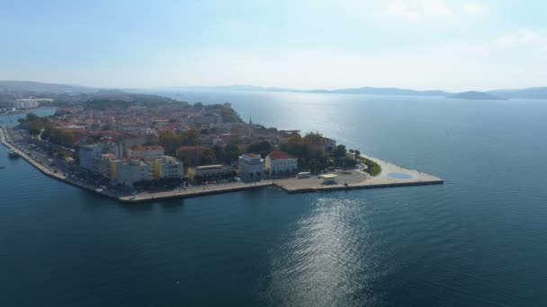 Vista aérea da cidade velha de Zadar . — Vídeo de Stock