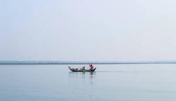 Μπαγκλαντές Παραδοσιακό Αλιευτικό Σκάφος Στη Θάλασσα Ψαράς Μια Μικρή Βάρκα — Φωτογραφία Αρχείου