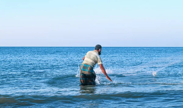 Pescador Tribal Bangladesí Mar Pescador Río — Foto de Stock