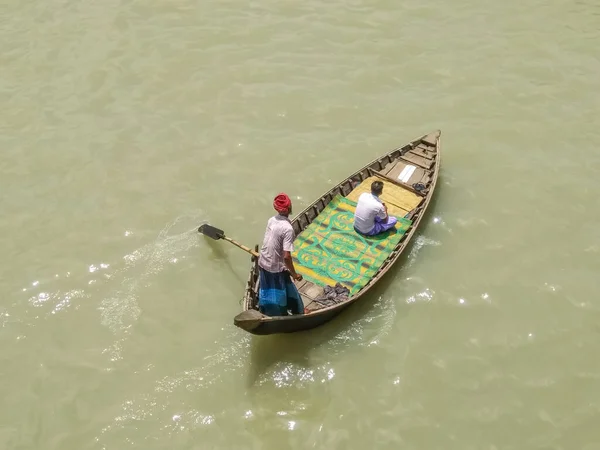 Όμορφο Τοπίο Του Λιμανιού Του Ποταμού Sadarghat Στον Ποταμό Μπουριγκάγκα — Φωτογραφία Αρχείου