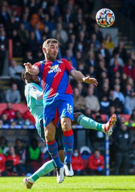 Londra - 3 Ekim 2021: James McFarlane McArthur (Saray 'dan James McFarlane McArthur) Crystal Palace FC ile Leicester CIty FC arasında oynanan 2021-22 Premier Lig maçında çekildi. Telif Hakkı: Cosmin Iftode / Picstaff