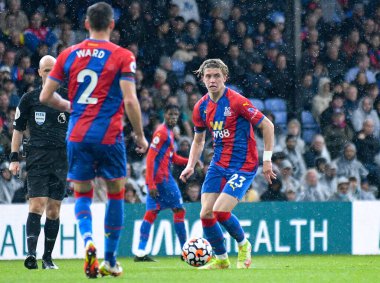 LONDON, ENGLAND - 3 Ekim 2021: Saray 'dan Conor John Gallagher, Crystal Palace FC ile Selhurst Park' taki Leicester CIty FC arasında oynanan 2021-22 Premier Lig maçında çekildi. Telif Hakkı: Cosmin Iftode / Picstaff