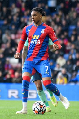 LONDON, ENGLAND - 3 Ekim 2021: Michael Akpovie Olise (Saray 'dan Michael Akpovie Olise) 2021-22 Premier Lig maçının 7. haftasında Selhurst Park' taki Crystal Palace FC ile Leicester CIty FC arasında çekilmiştir. Telif Hakkı: Cosmin Iftode / Picstaff