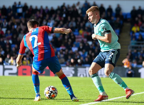 Londres Inglaterra Octubre 2021 Harvey Barnes Leicester Fotografiado Durante Partido — Foto de Stock