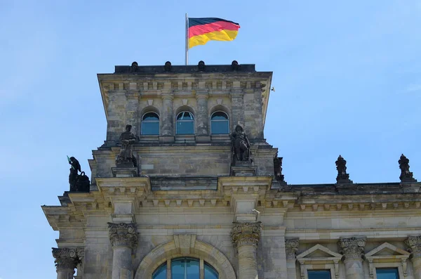 Detal Bundestagu Lub Reichstagu Berlinie Parlament Niemiecki — Zdjęcie stockowe