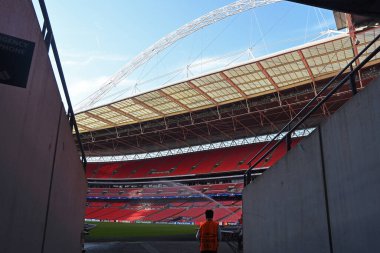 Wembley Stadyumu 'nda Tottenham Hotspur ile AS Monaco arasında oynanan UEFA Şampiyonlar Ligi E Grubu maçı öncesinde Wembley Stadyumu' nun 14 Eylül 2016 tarihli görüntüsü. Telif Hakkı: Cosmin Iftode / Picstaff