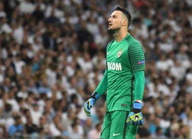 MANCHESTER, İngiltere - 14 Eylül 2016: Wembley Stadyumu 'nda Tottenham Hotspur ile AS Monaco arasında oynanan UEFA Şampiyonlar Ligi E Grubu maçında Danijel Subasic rol aldı. Telif Hakkı: Cosmin Iftode / Picstaff