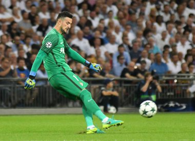 MANCHESTER, İngiltere - 14 Eylül 2016: Wembley Stadyumu 'nda Tottenham Hotspur ile AS Monaco arasında oynanan UEFA Şampiyonlar Ligi E Grubu maçında Danijel Subasic rol aldı. Telif Hakkı: Cosmin Iftode / Picstaff