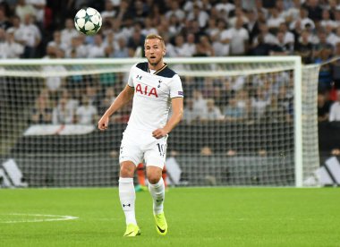 MANCHESTER, İngiltere - 14 Eylül 2016: Tottenham 'dan Harry Kane, Tottenham Hotspur ile AS Monaco arasında oynanan UEFA Şampiyonlar Ligi E Grubu maçı sırasında Wembley Stadyumu' nda görüntülendi. Telif Hakkı: Cosmin Iftode / Picstaff