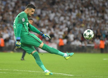 MANCHESTER, İngiltere - 14 Eylül 2016: Wembley Stadyumu 'nda Tottenham Hotspur ile AS Monaco arasında oynanan UEFA Şampiyonlar Ligi E Grubu maçında Danijel Subasic rol aldı. Telif Hakkı: Cosmin Iftode / Picstaff