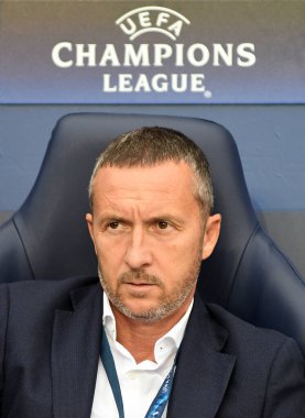 MANCHESTER, ENGLAND - 24 AĞUSTOS 2016: Etihad Stadyumu 'nda Manchester City (Engalnd) ve FCSB (Romanya) arasında oynanan 2016 / 17 UEFA Şampiyonlar Ligi ikinci ayağı öncesinde FCSB resmi olarak çekilmiştir. Telif Hakkı: Cosmin Iftode / Picstaff