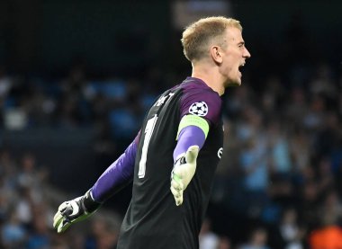 MANCHESTER, ENGLAND - 24 AĞUSTOS 2016: Joe Hart of City, Etihad Stadyumu 'nda Manchester City (Engalnd) ile FCSB (Romanya) arasında oynanan 2016 / 17 UEFA Şampiyonlar Ligi maçının ikinci ayağı sırasında çekildi. Telif Hakkı: Cosmin Iftode / Picstaff