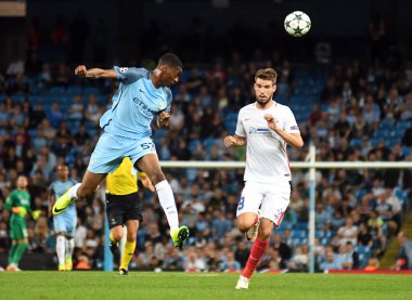 MANCHESTER, ENGLAND - 24 AĞUSTOS 2016: Etihad Stadyumu 'nda Manchester City (Engalnd) ile FCSB (Romanya) arasında oynanan 2016 / 17 UEFA Şampiyonlar Ligi ikinci ayağı sırasında çekilmiştir. Telif Hakkı: Cosmin Iftode / Picstaff