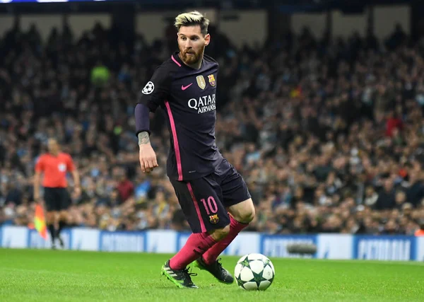 Manchester England Novembro 2016 Lionel Messi Barcelona Retratado Ação Durante — Fotografia de Stock