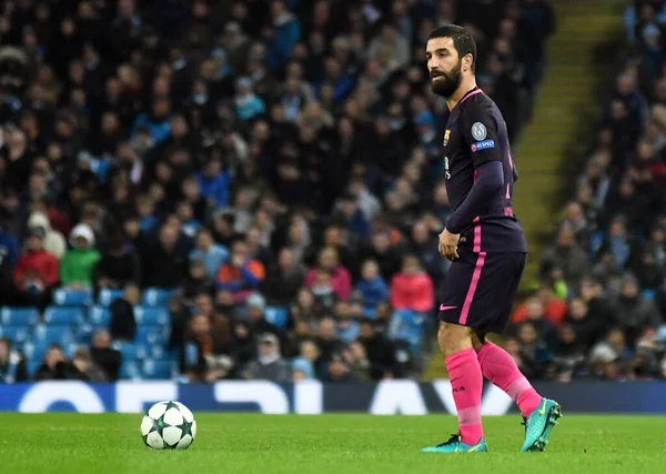 Manchester England Novembro 2016 Arda Turan Barcelona Retratado Durante Jogo — Fotografia de Stock