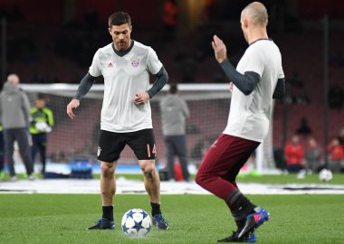 LONDON, ENGLAND - MARCH 7, 2017: Xabi Alonso of Bayern pictured prior to the second leg of the UEFA Champions League Round of 16 game between Arsenal FC and Bayern Munchen at Emirates Stadium. Copyright: Cosmin Iftode/Picstaff