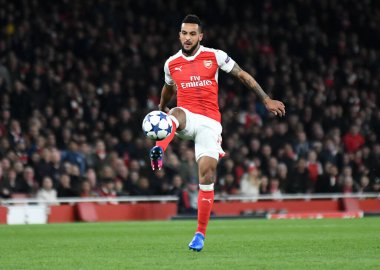 LONDON, ENGLAND - 7 Mart 2017: Arsenal 'den Theo Walcott, Emirates Stadyumu' nda Arsenal FC ve Bayern Münih arasında oynanan UEFA Şampiyonlar Ligi 16. Telif Hakkı: Cosmin Iftode / Picstaff