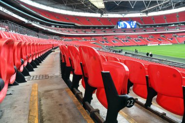 LONDON, ENGLAND - 5 Ağustos 2017: Wembley Stadyumu Tottenham Hotspur ile Juventus Torino Wembley Stadyumu arasındaki dostluk maçı öncesinde çekilmiştir. Telif Hakkı: Cosmin Iftode / Picstaff