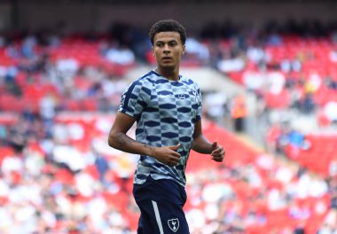 Tottenham 'dan Dele Alli, Tottenham Hotspur ve Juventus Torino arasında Wembley Stadyumu' nda oynanan dostluk maçı öncesinde çekilmiştir. Telif Hakkı: Cosmin Iftode / Picstaff