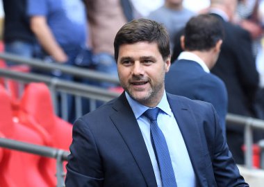 Tottenham teknik direktörü Mauricio Pochettino, Tottenham Hotspur ve Juventus Torino arasında Wembley Stadyumu 'nda oynanan dostluk maçı öncesinde çekilmiştir. Telif Hakkı: Cosmin Iftode / Picstaff