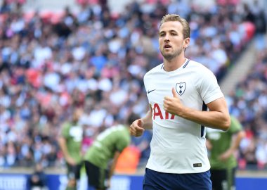 Tottenham 'dan Harry Kane Tottenham Hotspur ile Juventus Torino Wembley Stadyumu arasında oynanan dostluk maçı sırasında çekilmiştir. Telif Hakkı: Cosmin Iftode / Picstaff