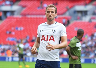 Tottenham 'dan Harry Kane Tottenham Hotspur ile Juventus Torino Wembley Stadyumu arasında oynanan dostluk maçı sırasında çekilmiştir. Telif Hakkı: Cosmin Iftode / Picstaff