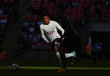 Tottenham 'dan Dele Alli, Tottenham Hotspur ve Juventus Torino arasında Wembley Stadyumu' nda oynanan dostluk maçı sırasında çekilmiştir. Telif Hakkı: Cosmin Iftode / Picstaff