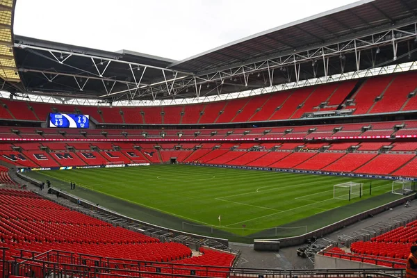 Londres Inglês Agosto 2017 Estádio Wembley Retratado Antes Amistoso Entre — Fotografia de Stock