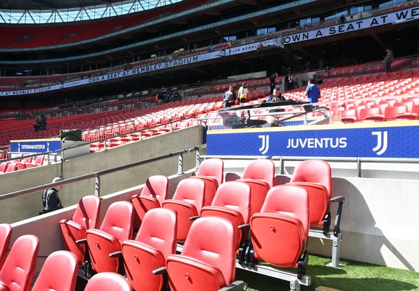 Londen England August 2017 Wembley Stadion Afgebeeld Voorafgaand Aan Vriendschappelijke — Stockfoto