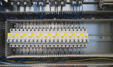 Devre kesicili santral elektrik arkaplanı